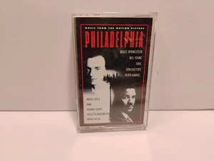 PHILADELPHIA MOVIE SOUNDTRACK CASSETTE TAPE. TOM HANKS BRUCESPRING SADE N.YOUNG - Picture 1 of 4