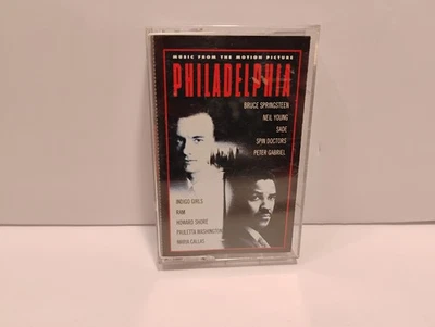 PHILADELPHIA MOVIE SOUNDTRACK CASSETTE TAPE. TOM HANKS BRUCESPRING SADE N.YOUNG - Image 1 of 4