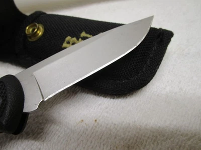 1997 Buck USA 442 “Bucklite" Folding Hunting Knife, Black + Clip with Sheath - Image 1 of 4