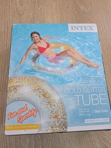 Intex Glitzer Tube Float Floß Ring Gold 47 Zoll - Bild 1 von 3