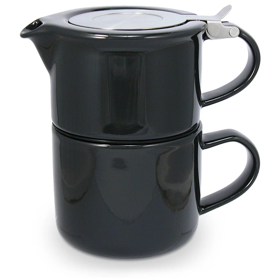 FORLIFE Tea for One with Infuser 14 ounces, Black Graphite, Ceramic - Image 1 of 1