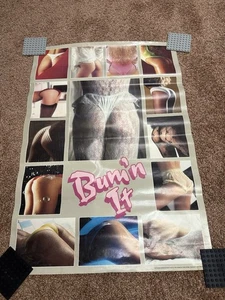 Vintage 1988 Bum’n It Butt Pin Up Poster Sign 33” x 23” - Picture 1 of 6