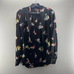 Ann Taylor Neck Tie Bluse Top Shirt Floral Langarm fließend geblümt S Small - Bild 1 von 6
