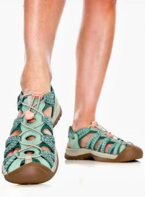 Sandálias esportivas femininas Keen Whisper impermeáveis para caminhada EUA 8 esgotadas granito/pêssego - Imagem 1 de 4