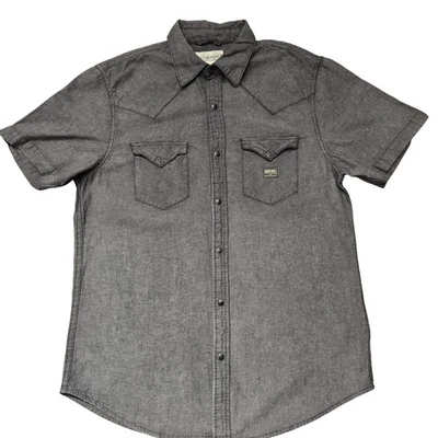 Camisa Denim & Supply Ralph Lauren Para Hombre Grande Perla Occidental Manga Corta a Presión Foto 1 de 4