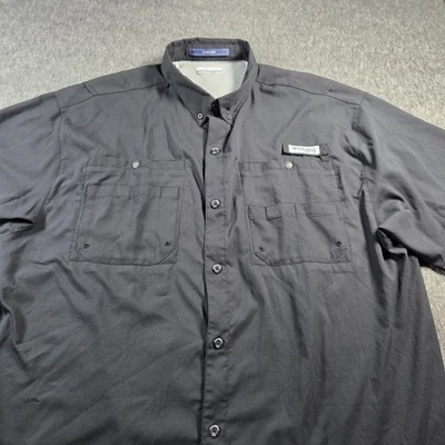 Columbia PFG Tamiami Shirt Mens XL Black Short Sleeve Omni-Shade Vented Fishing - Image 1 of 4