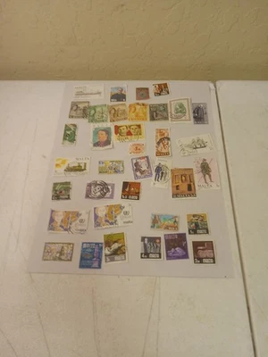 Malta Stamps 1980s Lot Of 36 Posted Stamps - Image 1 of 2