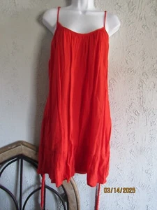 Gianni Bini nwt XL ravishing red summer tent sundress ruffled hem belted or not - Picture 1 of 10