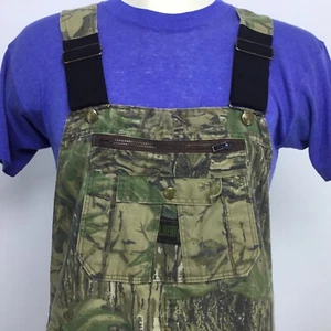 Vintage Mens Sz 43 X 31 Bib Overalls Liberty Realtree Camouflage Denim Carpenter - Picture 1 of 11