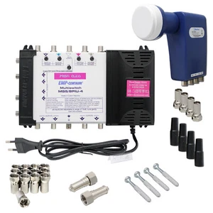 EMP 5/8 Multischalter Profi 1 Satellit 8 Teilnehmer & Inverto Quattro LNB 0,2db - Bild 1 von 1