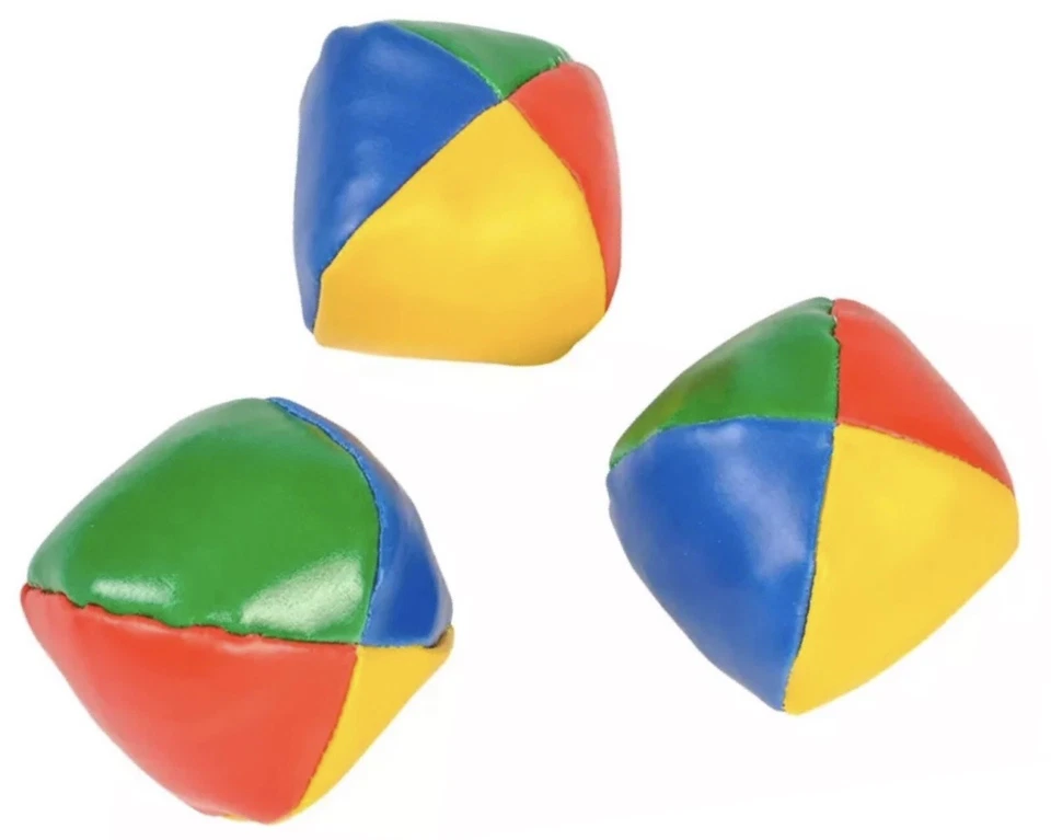 6 SETS OF 3 TOTAL 18 LEARN TO JUGGLE BALLS JUGGLING BALL WITH INSTRUCTIONS 2.25
