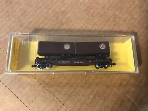 Atlas N Scale Train Cars #3751 Pennsylvania RR Piggyback Flat w/ 2 Trailers - Picture 1 of 5