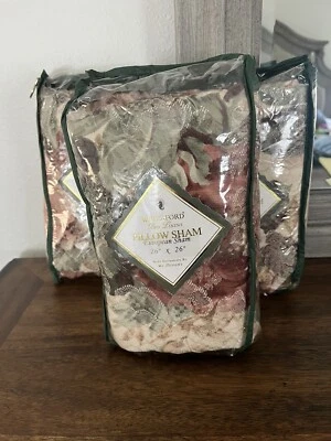 Waterford набор из 3 новых старых запасов винтажный гобелен наволочки 26» цветочный принт - Изображение 1 из 4