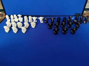 Mexican Western Alamo Porcelain Chess Pieces - Picture 1 of 12