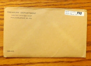 1959 U.S. Mint Silver Proof Set Sealed/Unopened Old US Coins - Picture 1 of 4
