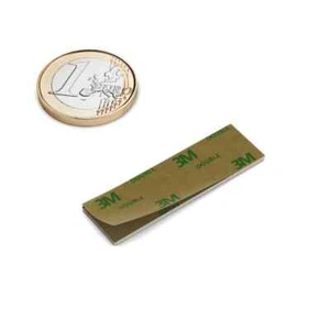 Juego de 20 imanes cuadrados 40x12x1mm autoadhesivo neodimio niquelado - superimán N42 - Imagen 1 de 3