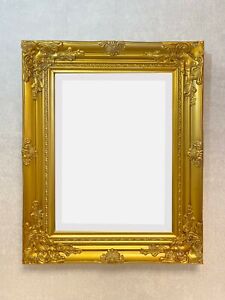 Antique Gold Ornate Wall Mirror with Stunning Hardwood Frame – Size 53 x 43cm