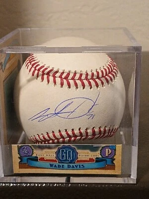 WADE DAVIS-Colorado Rockies Signed OML Baseball (MLB Certified) - Image 1 of 4