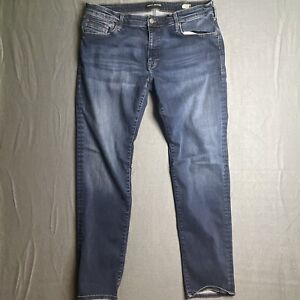 Mavi Jeans Marcus Mens 38x34 Slim Straight Leg Dark Wash Blue Stretch Denim Pant