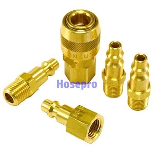 1/4 NPT Air Hose Fittings M Style Tool Line Compressor Construction Coupler Plug - Picture 1 of 10
