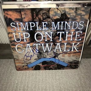 SIGNED x2 Jim Kerr, Charlie Burchill Vinyl Record Simple Minds New Order Wave - Picture 1 of 11