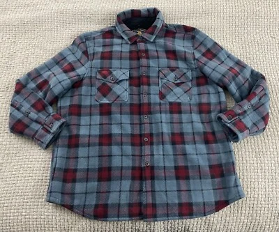 Freedom литейный мужской шерпа Shacket синий клетку флис с подкладкой размер 2XL открытый - Изображение 1 из 4