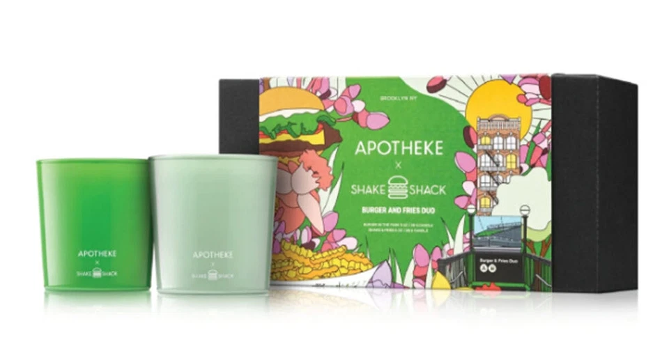 NEW Limited SHAKE SHACK X APOTHEKE Set of 2 5 oz Candles 25 - 35 hours burn time - Image 1 of 1