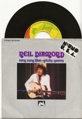 NEIL DIAMOND SONG SUNG BLUE 1972 SINGLE FROM SPAIN, FAB PIC SLEEVE - Image 1 of 2