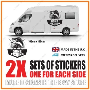 Motorhome graphics stickers decals camper van caravan universal fishing mg151 - Picture 1 of 2