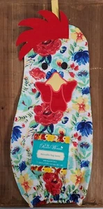Pioneer Woman Rooster Chicken Floral Patchwork Bag Saver Retro Farmhouse NEW - Picture 1 of 6