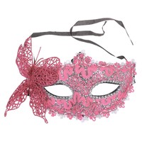 Da Donna decorata Colombina Maschera Occhi Bianca Con Piuma Costume Ballo in Maschera