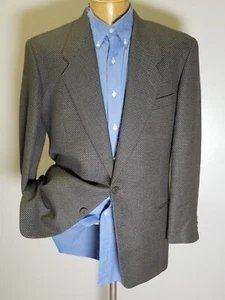 39R Armani COLLEZIONI Marrón/Azul Lana Tweed Cuadros Blazer Abrigo Deportivo Chaqueta Nuevo sin Etiquetas  - Imagen 1 de 9