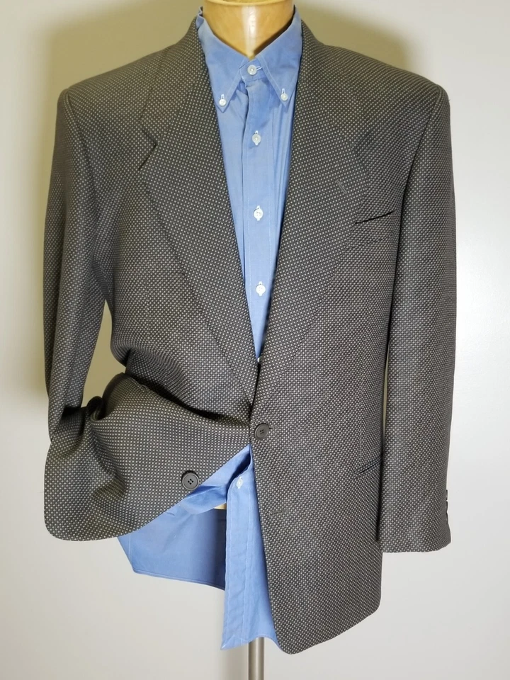 39R Armani COLLEZIONI Marrón/Azul Lana Tweed Cuadros Blazer Abrigo Deportivo Chaqueta Nuevo sin Etiquetas  Foto 1 de 4