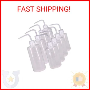 250ml+500ml Plastic Safety Wash Bottle, Plastic Squeeze Bottle Narrow Mouth, 8 P - Picture 1 of 2