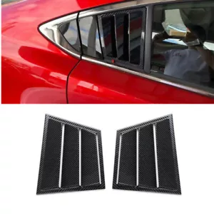 2PCS Carbon Fiber Car Rear Window Louver Cover Trim For Mazda 6 Atenza 2019-2021 - Picture 1 of 9