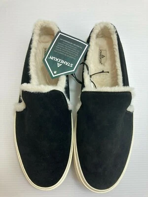 NUEVA Zapatilla Deportiva Staheekum Para Mujer Camp Mule Cuero Genuino Piel Gamuza Sin Cordones Negra  Foto 1 de 3