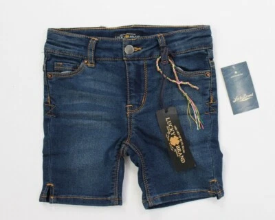Lucky Brand Girls' Zoe Jegging Stretch Denim Shorts Blue Size 4 - Image 1 of 4