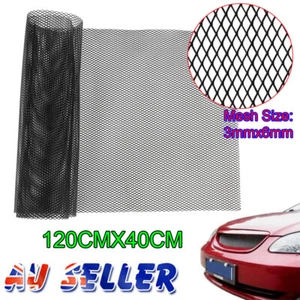 Universal 120x40cm Aluminium Grille Net Car Fender Bumper Hood Vent Grills Mesh - Picture 1 of 12