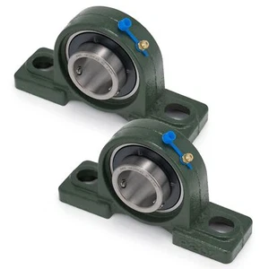 2 Pcs UCP207-22 Bore 1-3/8" Pillow Block Mounted Ball Bearings Solid Cast Iro... - Picture 1 of 6