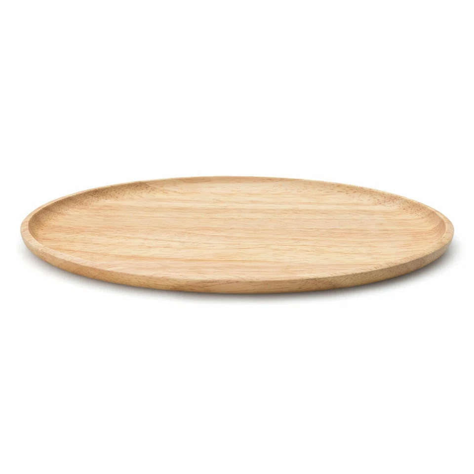 Continenta Tablett Oval Serviertablett Holztablett Gummibaumholz 23.5 x 15.5 cm - Bild 1 von 1