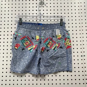 Vintage Ocean Pacific Swim Trunks Youth Boys Small Blue Mesh Lined 24x4.5 - Picture 1 of 19