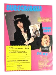 CENICIENTA / TOM KEIFER / REVISTA POWERLINE REGISTRO PÁGINA COMPLETA PINUP RECORTE - Imagen 1 de 1