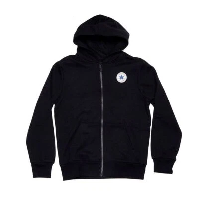 Converse All Star Felpa c/cappuccio junior Fleece Printed Chuck - 023 (Nero)