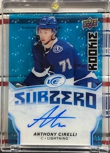 2018-19 UPPER DECK ICE ANTHONY CIRELLI, #CZ-33, ROOKIE, AUTO, SUBZERO INSERT - Picture 1 of 2