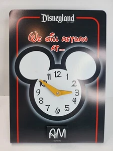 DISNEY- WE WILL Return At... SIGN/CLOCK 10X14" - Picture 1 of 7