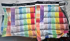 Lot: 2 Pod by Merchiful RGB Color Chart (1 Mesh, 1 Spandex) 50in by 70in Colors - Picture 1 of 15