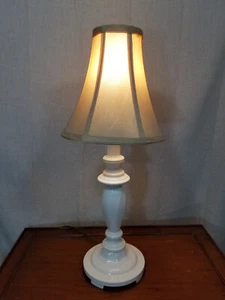 Vintage ABLE CASTING 16" Art Nouveau Metal Tiffany Style Table Lamp & Shade - Picture 1 of 10
