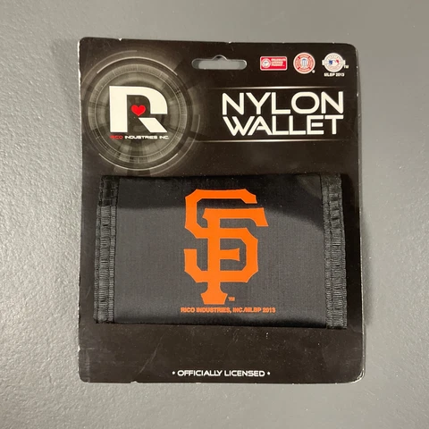 San Francisco Giants MLB Baseball Nylon Wallet Black and Orange Team Logo Sports Cover
