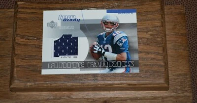 2004 Tom Brady Upper Deck Finite Fabrics Game Used Jersey Card FF-TB - Image 1 of 2