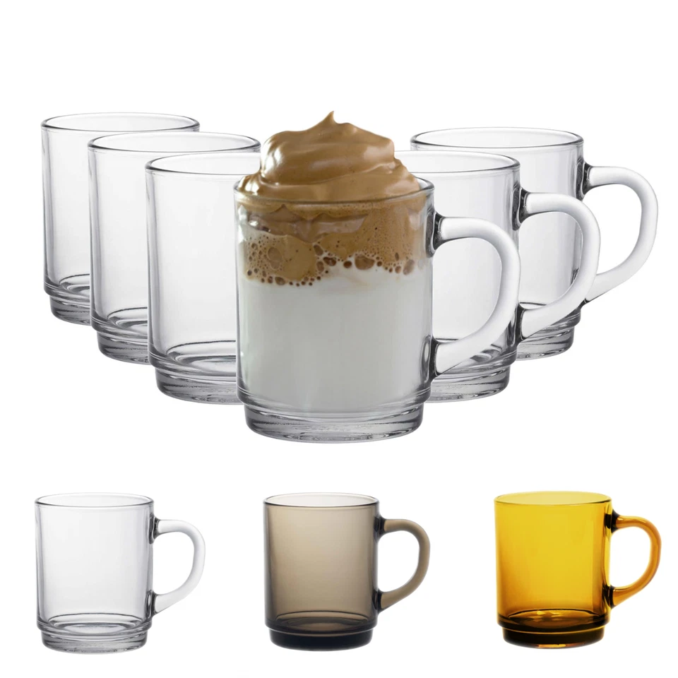 Glass Coffee Mugs 260ml Cappuccino Cup Latte Tea Espresso Insulated Tempered Mug - image 1 of 1